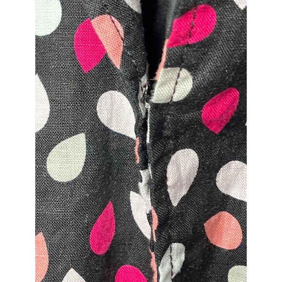 Kim Rogers Linen Blend Jacket Size 3X Black Pink Leaf Print - Picture 9 of 13